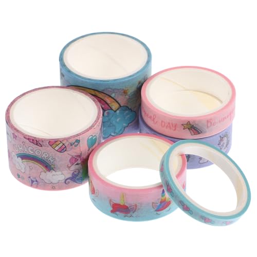 Housoutil 6Rollen Cartoon Einhorn Klebebänder DIY Dekorationsklebeband für Journale Scrapbooking und Handarbeiten für Bastelprojekte und Persönliche Notizen Housoutil 6Rollen Cartoon Einhorn Klebebänder DIY Dekorationsklebeband für Journale Scrapbooking und Handarbeiten für Bastelprojekte und Persönliche Notizen von Housoutil