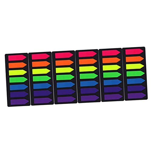 Housoutil 6Sätze Fluoreszierende Lineal Karten mit Notizen Haftnotizen für Effektive Kennzeichnung und Organisation im Büro oder Zuhause von Housoutil