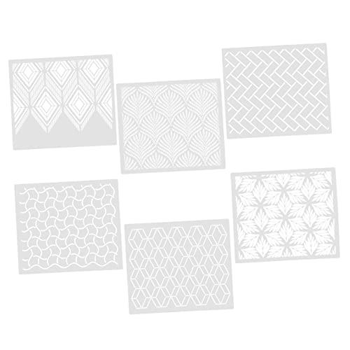 Housoutil 6Stücke DIY Kuchenschablonen Wiederverwendbare Backwerkzeuge mit Verschiedenen Musterdesigns für Tortendekoration für Kuchenmalerei und Weihnachtsprojekte Housoutil 6Stücke DIY Kuchenschablonen Wiederverwendbare Backwerkzeuge mit Verschiedenen Musterdesigns für Tortendekoration für Kuchenmalerei und Weihnachtsprojekte von Housoutil