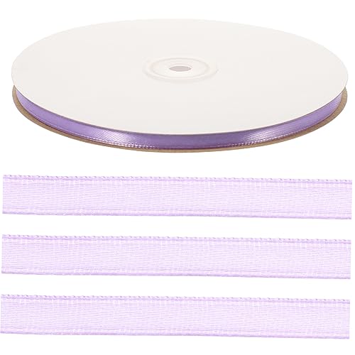 Housoutil 6mm Farbband Farbband seidenband ribbon satin bänder bastelzeug haaraccessoires craft Haarband zum Einpacken Blau Pastell Stoff Bowknot-Band machen Geschenkband Polyester Lavender von Housoutil