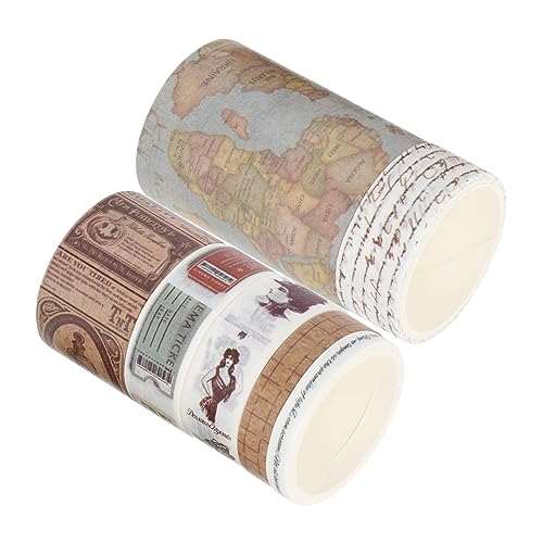 Housoutil 7 Rollen Teiliges Dekorative Washi Klebebänder für Scrapbooking und Tagebuchgestaltung Diy Aufkleber für Journaling und Bastelprojekte für Reisen und Persönliche Notizen von Housoutil