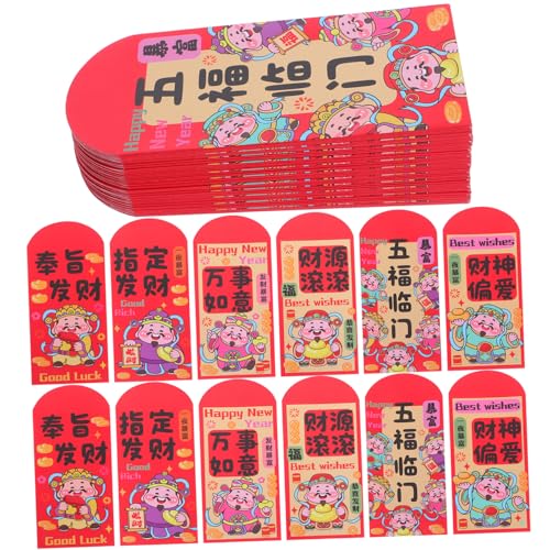 Housoutil 72 Stück Rote Umschläge Jahr Des Pferdes Rote Hongbao Umschläge Aus Robustem Papier Traditionelle Geldumschläge Für Chinesisches Neujahr Und Frühlingsfest Housoutil 72 Stück Rote Umschläge Jahr Des Pferdes Rote Hongbao Umschläge Aus Robustem Papier Traditionelle Geldumschläge Für Chinesisches Neujahr Und Frühlingsfest von Housoutil