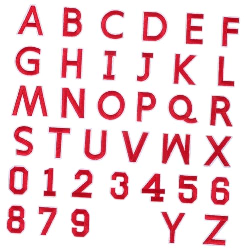 Housoutil 72 Stück Rote alphanumerische Aufkleber selbstklebende Buchstaben-Patches Patches verzieren sticken Zahlen 0-9 Applikation Buchstabenflecken Bügelflicken für Kleidung Polyester Housoutil 72 Stück Rote alphanumerische Aufkleber selbstklebende Buchstaben-Patches Patches verzieren sticken Zahlen 0-9 Applikation Buchstabenflecken Bügelflicken für Kleidung Polyester von Housoutil