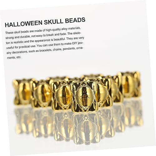 Housoutil 75 Stück Teiliges DIY Schädel Perlen aus Langlebiger Legierung Große Lochperlen Antik Silber Antik für Schmuckherstellung Armbänder Halsketten und Halloween Dekoration Housoutil 75 Stück Teiliges DIY Schädel Perlen aus Langlebiger Legierung Große Lochperlen Antik Silber Antik für Schmuckherstellung Armbänder Halsketten und Halloween Dekoration von Housoutil