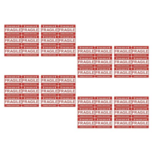 Housoutil 8 Blatt selbstklebende zerbrechliche Warnetiketten Versandaufkleber zum Verpacken und Umziehen, geeignet für Kartons, Karton und Taschen, unverzichtbare Aufkleber für sicheren Transport von Housoutil
