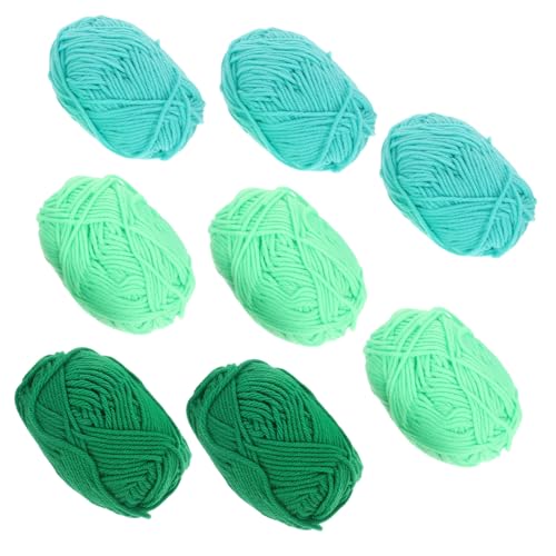 Housoutil 8 Rollen Bunte Milchbaumwolle Fädiges Strickgarn für Anfänger Weiches Langlebiges Baumwollgarn zum Häkeln Stricken von Mützen Schals Decken DIY Handarbeitszubehör von Housoutil