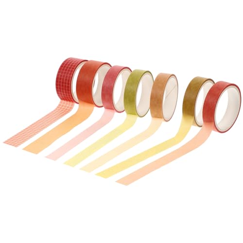 Housoutil 8 Rollen Einfarbiges Washi Tape Einzel Waschen Schmucklos Danksagung Farben Empfindlich Papier Klebeband Scrapbooking Tape Sammelalbum Dünn Basic Japanisches Papier Yellow von Housoutil