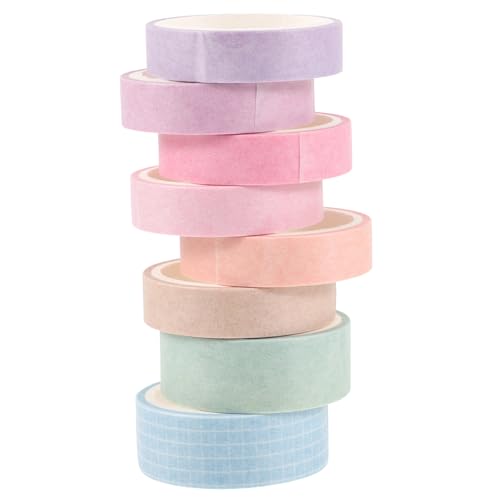 Housoutil 8 Rollen Taschenband scrapbooking zubehör the washi tape verpackung Washi Tape-Set Klebeband weißes Abdeckband Regenbogen-Washi-Tape Washi Tape kawaii Japanisches Papier von Housoutil