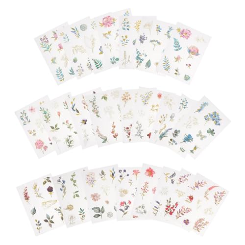 Housoutil 8 Sätze Goldene Blumen Aufkleber Dekorative Diy Sticker für Fotoalben Scrapbooking Bastelprojekte Vielseitig Einsetzbar für Handyhüllen Tagebücher und Mehr von Housoutil