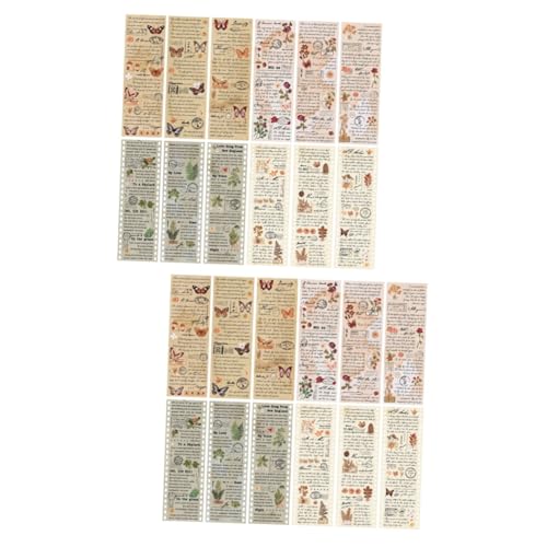 Housoutil 8 Sätze Vintage Washi Tape Dekorative Klebebänder für Scrapbooking DIY Handwerk und Journaling Selbstklebend Vielseitig und Einfach zu Verwenden für Projekte von Housoutil