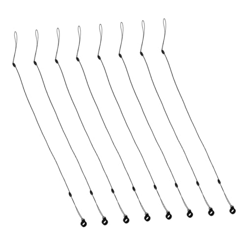 Housoutil 8 Stück Anti-verlorenes Stift-lanyard Stifthalter Lanyard-schlaufe Haltegurt Stiftleine Stretch-lanyard Dehnbares Schlüsselband Stiftkette Für Klemmbrett Black Kieselgel von Housoutil