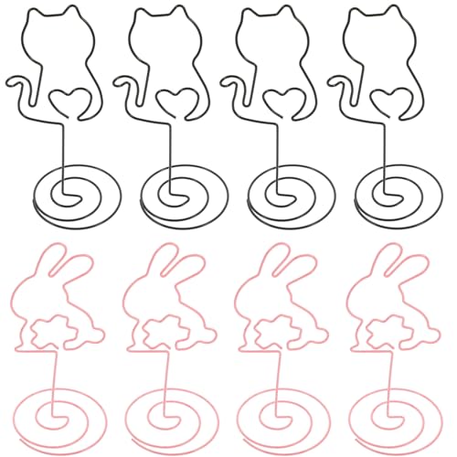 Housoutil 8 Stück Fotoclips für Bilder Bildhalter für Schreibtisch Memo-Clip Bildclips wohnaccessoires Gestell Ort bürodeko büro dekoration Fotokartenhalter Bildhalterständer Metall von Housoutil