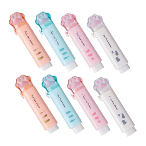 Housoutil 8 Stück Kawaii Einziehbare Radiergummis in Katzenpfotenform Süße Cartoon Radierer für Schulbedarf Radiergummi für Mädchen für Kinder Farbige Housoutil 8 Stück Kawaii Einziehbare Radiergummis in Katzenpfotenform Süße Cartoon Radierer für Schulbedarf Radiergummi für Mädchen für Kinder Farbige von Housoutil