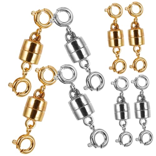Housoutil 8 Stück Magnetische Schmuckverschlüsse Magnetverschluss Connector für Armbänder Robuste DIY Schmuckverbindungen für Schmuckprojekte von Housoutil