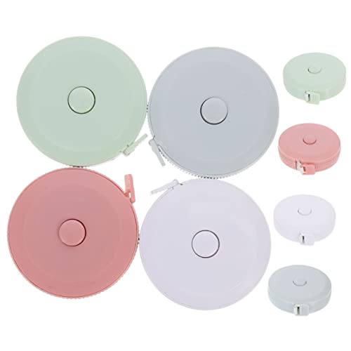 Housoutil 8 Stück Mini Maßband maßkrug messband Zentimeter Maßband Handliches Maßband zentimetermaßband einziehbares Maßband Körpermaßband Nähen Maßband für Körper modisches Maßband Abs von Housoutil