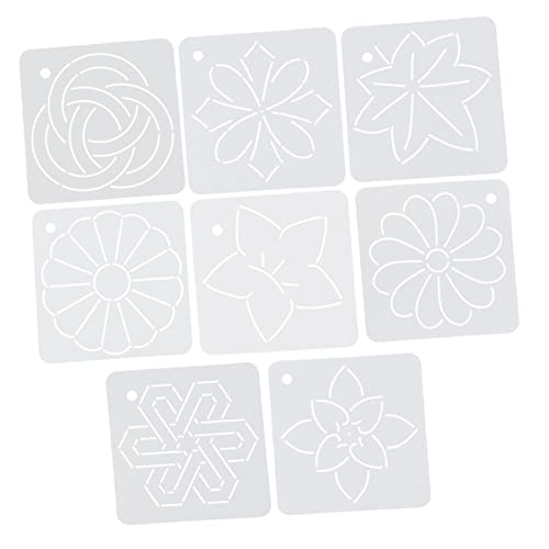Housoutil 8 Stück Quilten Zeichenbrett quilt schablonen embroidery verkleidung dekoring Quiltvorlagen Weg Zubehör Stickerei Quiltschablonen Decke Nähschablone Blumenvorlage malen Plastik von Housoutil