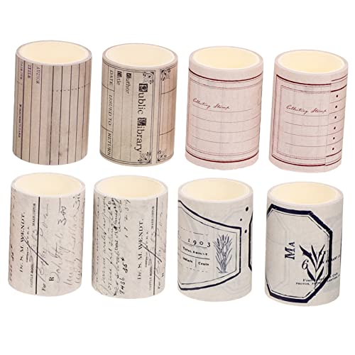 Housoutil 8 Stück Retro -Nostalgie und Papierband DIY Washi Tape Washi Tape zum Aufzeichnen Musterkarten für Washi Tape Washi-Klebeband Klebeband für Scrapbooking Washi-Tape- von Housoutil