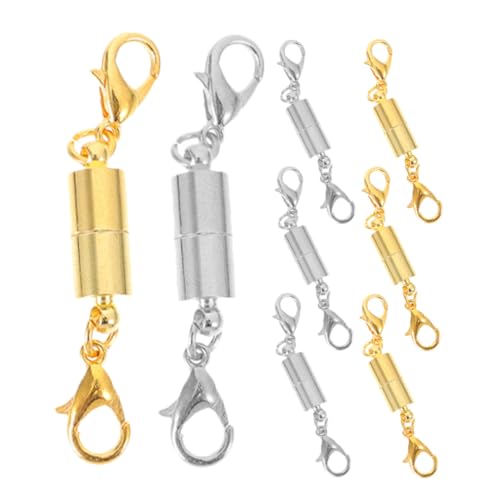 Housoutil 8 Stück Schmuckschnalle Schließe Perlen für Schmuckhersteller armband bastelset magnetverschlüsse für armbänder Halskettenverschlüsse aus Legierung magnetische armbandverschlüsse von Housoutil