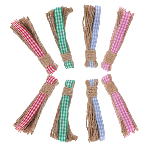 Housoutil 8 Stück Teiliges Diy Bastelset mit Holzperlen und Quasten Hochwertigem Seil für Dekorationen für Schmuckherstellung Geschenkverpackungen und Kunstprojekte von Housoutil