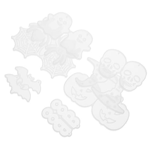 Housoutil 8 Stück Teiliges Halloween Silikonform für Ohrringe Epoxidharz Anhänger Mold für Diy Schmuck und Nackenketten Langlebig und Leicht zu Entformen von Housoutil