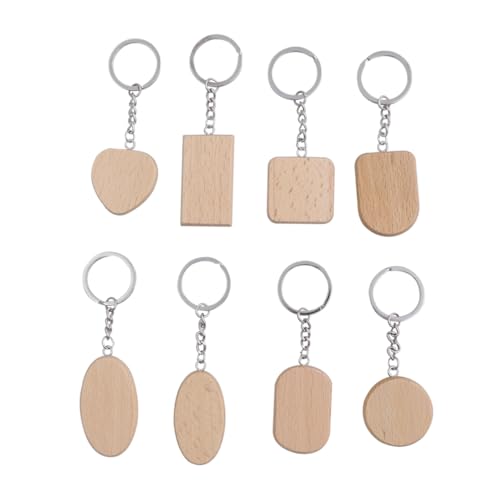 Housoutil 8 Stück Teiliges Holz Schlüsselanhänger Diy Holz Schlüsselringe Herz Oval für Persönliche Dekoration und für Bastelprojekte Housoutil 8 Stück Teiliges Holz Schlüsselanhänger Diy Holz Schlüsselringe Herz Oval für Persönliche Dekoration und für Bastelprojekte von Housoutil