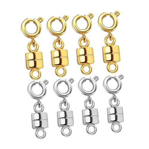 Housoutil 8 Stück Teiliges Magnetische Verschlüsse für Schmuck DIY und Armbänder Magnetverschluss Glänzend und Farbecht für Handarbeiten und Schmuckherstellung von Housoutil