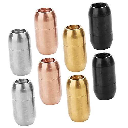 Housoutil 8 Stück Teiliges Magnetverschluss für Schmuck Zylindrische Edelstahlmagnetverschlüsse für Armbänder für Diy Schmuckherstellung und Sicher im Gebrauch von Housoutil