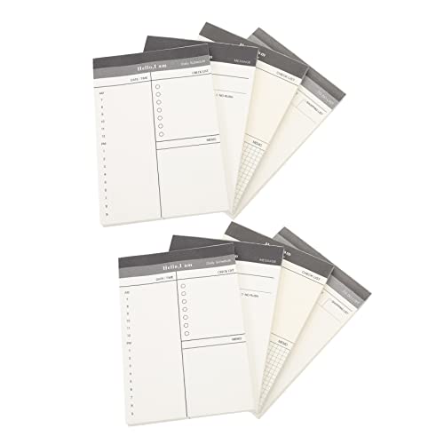Housoutil 8 Stück Teiliges Tearable Memo Pad Tagesplaner und Notizbuch für Schüler und Büro für Terminplanung und To Do Listen Tragbar und Praktisch Klare Druckqualität von Housoutil