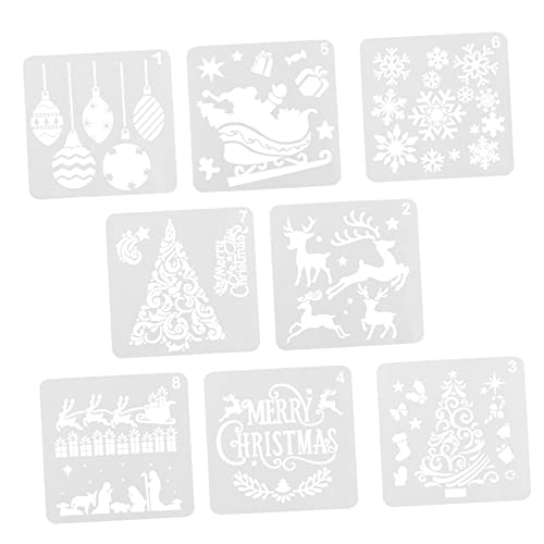 Housoutil 8 Stück Weihnachtsschablonen Teiliges aus Langlebigem Hohl Ausgestanzte Malvorlagen mit Festlichen Motiven für DIY Weihnachtsdekoration Scrapbooking und Bastelprojekte Housoutil 8 Stück Weihnachtsschablonen Teiliges aus Langlebigem Hohl Ausgestanzte Malvorlagen mit Festlichen Motiven für DIY Weihnachtsdekoration Scrapbooking und Bastelprojekte von Housoutil