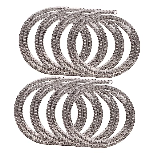 Housoutil 8 Teilige Halskette Goldkette Gliederkette Trendiger Schmuck Für Herren Halsketten Persönlichkeit Halskette Kleidungsdekor Lieferkette Choker Hip Hop Halskette Silber von Housoutil
