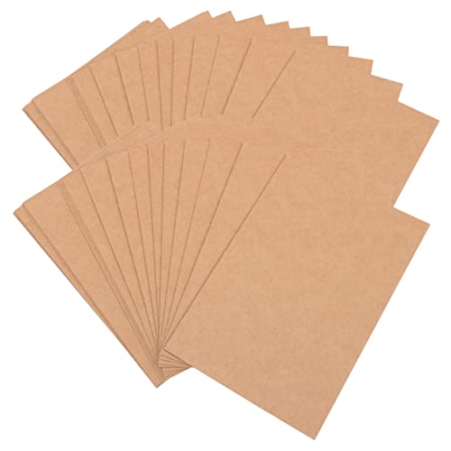 Housoutil 80 Stück leere postkarte mit schmucklos Leerzeichen nicht Karten leer Farbe Papier leere Nachrichtenkarte Multifunktions-Graffitikarten Bastelpapierkarte kleine leere Karten Braun von Housoutil