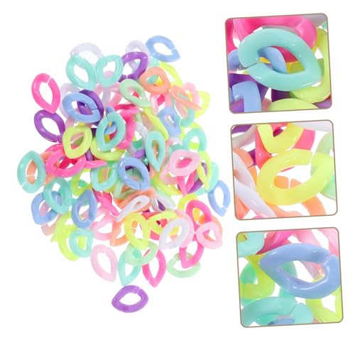 Housoutil 800 Stück Acryl verbindungsringe Bunte DIY Schmuckverschlüsse für Taschen Brillen Hosenketten Glatte Oberfläche Handfreundlich Langlebig und Wiederverwendbar von Housoutil