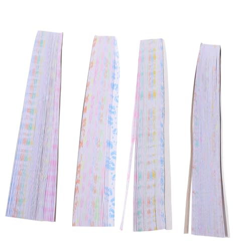 Housoutil 840 Stück Sternenpapier origami star paper origami papierstreifen Papiersterne-Set papiersterne set Girlande Weiß Origami-Sternpapierstreifen Sternstreifen aus Origami-Papier von Housoutil