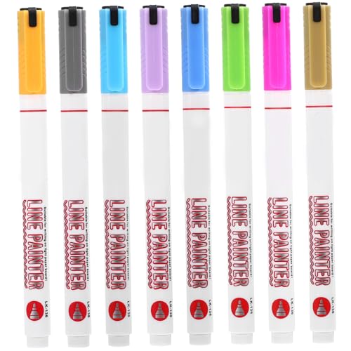 Housoutil 8Stücke Glitzer Marker Glitzer Stifte für Metallic Konturstifte Langlebige Kunststoffmarker für Zeichnen und Basteln für Kunstprojekte und Schulbedarf von Housoutil