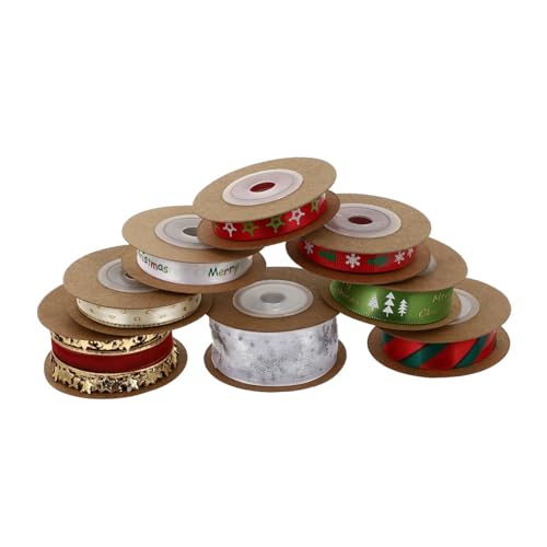 Housoutil 8Stücke Weihnachtsbänder Verschiedenen Farben Für Geschenkverpackungen Und Festdekorationen Weihnachten Hochzeiten Und Bastelprojekte von Housoutil