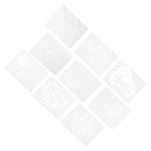Housoutil 9 Blätter Blumencharaktervorlage Wandschablonen Kunst Schablonen Vorlagen Schablonen Zum Basteln Wiederverwendbar Vinyl Malschablonen Schablonen Formen Blumen- Das Haustier von Housoutil