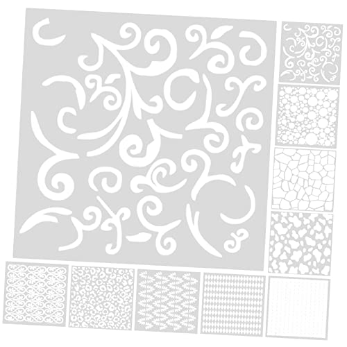 Housoutil 9 Blätter Geometrische Musterdruckform Schablone Zeichnung Kunst Wände Handwerk kreative Graffiti-Vorlagen Malvorlagen Graffiti-Vorlagen für DIY das Haustier Weiß Housoutil 9 Blätter Geometrische Musterdruckform Schablone Zeichnung Kunst Wände Handwerk kreative Graffiti-Vorlagen Malvorlagen Graffiti-Vorlagen für DIY das Haustier Weiß von Housoutil