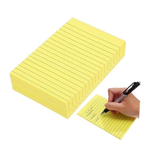 Housoutil 9 Haftnotiz Klebrig Schreibwaren Kleiner Notizblock Selbstklebende Notizblöcke Gefüttert Pads Schulmaterial Ästhetisch Notizpolster Memo -pad Schreibblock Gelb Papier von Housoutil