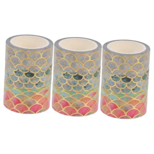 Housoutil 9 Rollen Goldfolien Klebeband Handreißbar Zarte DIY Scrapbooking Dekorationsbänder für Journals Kalender Karten und Kreative Bastelprojekte Housoutil 9 Rollen Goldfolien Klebeband Handreißbar Zarte DIY Scrapbooking Dekorationsbänder für Journals Kalender Karten und Kreative Bastelprojekte von Housoutil