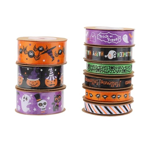 Housoutil 9 Rollen Teiliges Halloween Satinband Dekoratives Geschenkband aus Polyester Vielseitig für DIY Bastelprojekte Leichte und Langlebige Stoffbänder für Erwachsenen Kreativität Housoutil 9 Rollen Teiliges Halloween Satinband Dekoratives Geschenkband aus Polyester Vielseitig für DIY Bastelprojekte Leichte und Langlebige Stoffbänder für Erwachsenen Kreativität von Housoutil