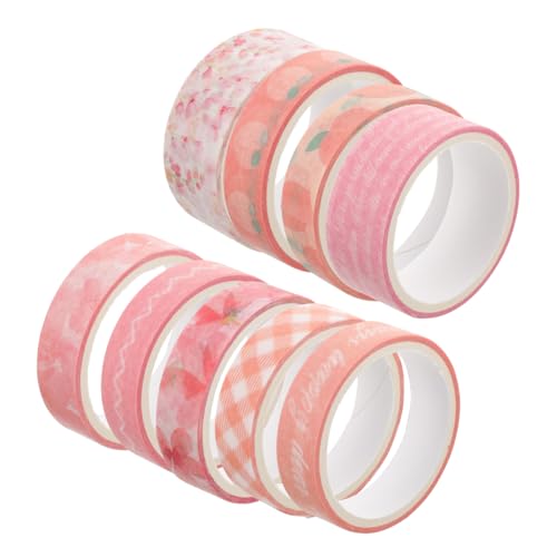 Housoutil 9 Rollen Washi Tape Diy Dekorationskleber für Notizbücher Scrapbooking und Bastelprojekte Einfach Anzuwenden Haftet Fest Rückstandsfrei Ablösbar von Housoutil