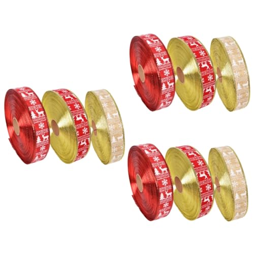 Housoutil 9 Stck. Weihnachtsdekorationsband Satin gedrucktes Band für Bogen groß Weihnachtsdekorationen Bögen Weihnachtsband Verpackungsband Partydekoration Handwerk Zufällige Farbe Housoutil 9 Stck. Weihnachtsdekorationsband Satin gedrucktes Band für Bogen groß Weihnachtsdekorationen Bögen Weihnachtsband Verpackungsband Partydekoration Handwerk Zufällige Farbe von Housoutil