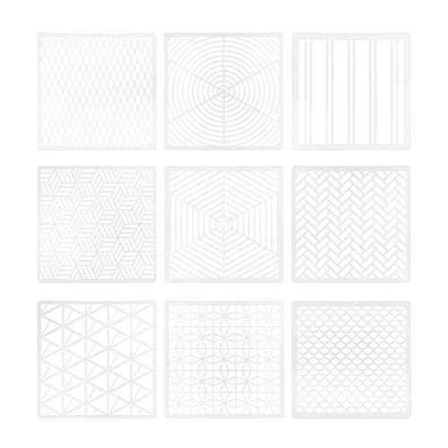 Housoutil 9 Stück Teiliges Geometrische Malschablonen Wiederverwendbare DIY Bastelschablonen für Scrapbooking und Schulprojekte für Erwachsene Housoutil 9 Stück Teiliges Geometrische Malschablonen Wiederverwendbare DIY Bastelschablonen für Scrapbooking und Schulprojekte für Erwachsene von Housoutil