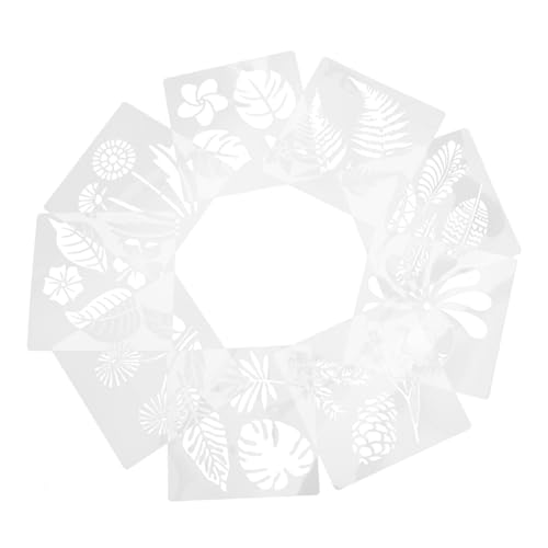 Housoutil 9 Teilige Blatt Malvorlagen Schablonen Und Vorlagen Zum Malen Gesichtsmalschablonen Blumenschablone Dekorative Schablonen Zum Malen Blattvorlage Malschablonen Das Haustier von Housoutil