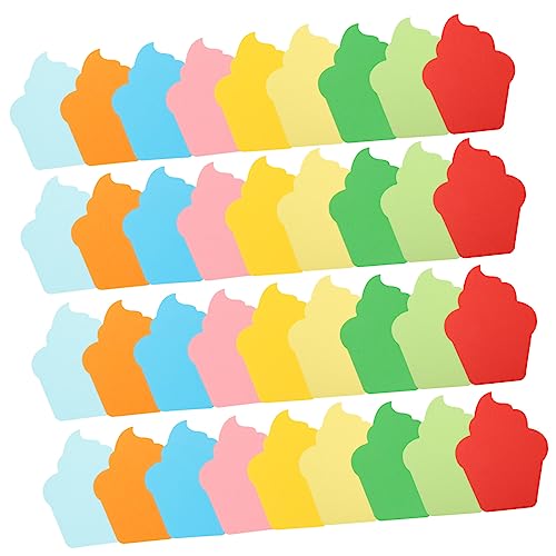 Housoutil 90 Stück Farbige Papiersilhouette für geformt Farbe ausgeschnitten zarte Papierausschnitte Regenbogen DIY -Papierausschnitte Dekorative Papierausschnitte Klassenzimmerdekorationen von Housoutil