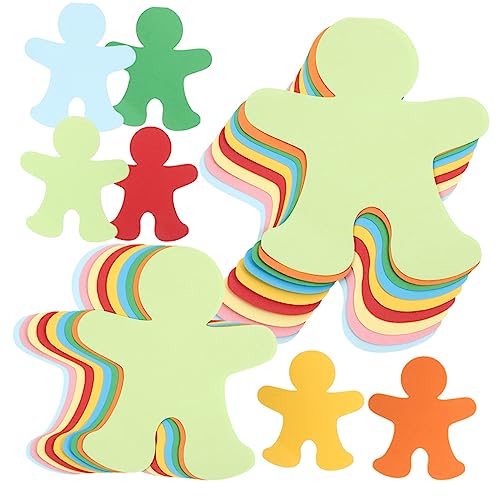 Housoutil 90Stücke DIY Papierausschnitte Bunte Dekoration für Klassenzimmer und Wohnräume Kreative Papier Cutouts für Ankündigungen und Fenstergestaltung von Housoutil