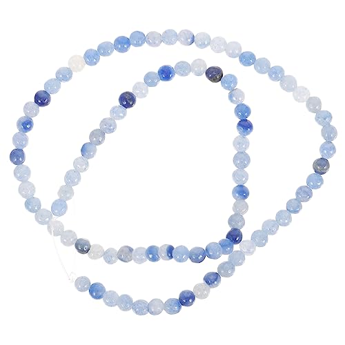 Housoutil 92Stücke Facettierte Naturstein Schmuckperlen für DIY Schmuckherstellung Runde Bastelperlen für Armbänder und Bastelprojekte Langlebig und Leicht von Housoutil
