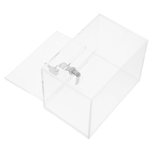 Housoutil Abschließbare Transparente Acryl vorschlagsbox mit Schlitz und Schildhalter Robuste Wahlurne für Abstimmungen Geeignet für Behörden Schulen und Gemeinschaftszentren zur Feedback von Housoutil