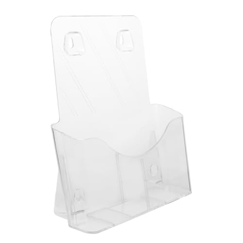 Housoutil Acryl Broschürenhalter Transparent Flexibler Wand und Tischständer für Zeitschriften Dokumente und Kataloge Stabiler Organizer für Büro und Zuhause von Housoutil