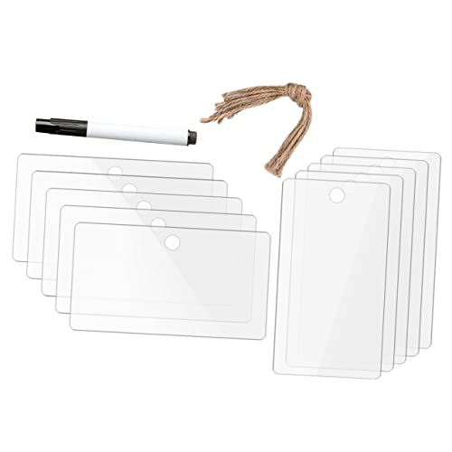 Housoutil Acryl Körbe Etiketten Teilig mit Natürlichem Hanfseil Wiederverwendbare Abwischbare Aufhängeetiketten für Aufbewahrungsboxen Küchen und Vorratsschrankbeschriftung DIY Housoutil Acryl Körbe Etiketten Teilig mit Natürlichem Hanfseil Wiederverwendbare Abwischbare Aufhängeetiketten für Aufbewahrungsboxen Küchen und Vorratsschrankbeschriftung DIY von Housoutil
